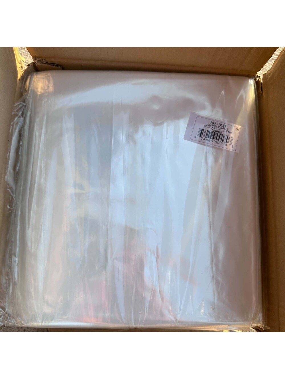 LD Poly Bags Clear Open Top 12x21 1.5 Mil 100 Count 15F-1221